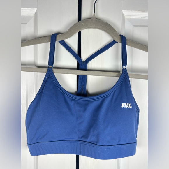 Stax Strappy Women's Nandex Sports Top Pristine Condition Navy Blue Size XS - Picture 2 of 4